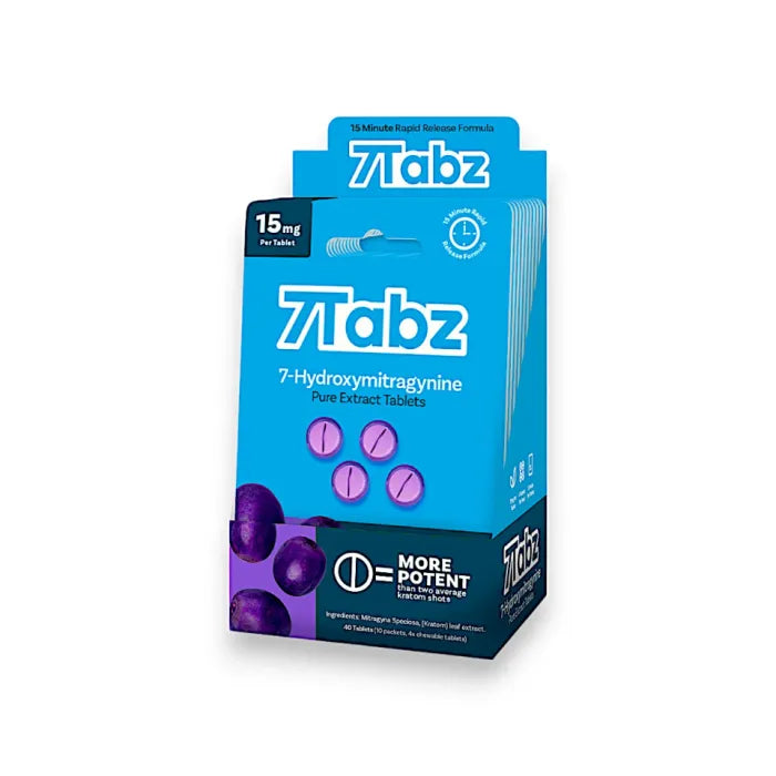 7TABZ KRATOM 7HYDROXY TABLETS 15MG 4PC 10CT