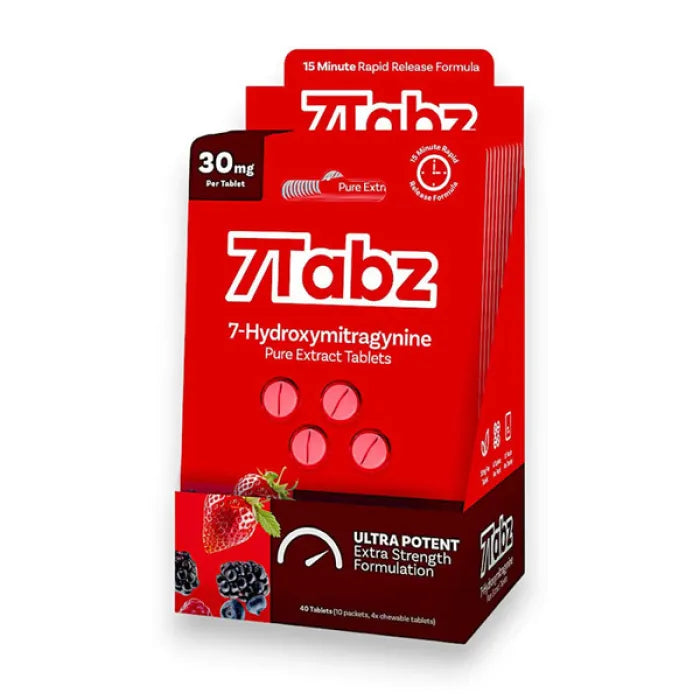 7TABZ KRATOM 7HYDROXY ULTRA POTENT TABLETS 30MG 4PC 10CT