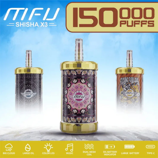 Mfu Shisha X3 Disposable 150k 5ct