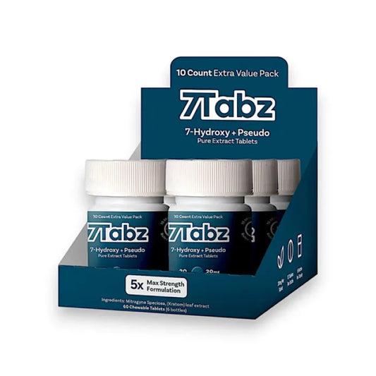 7TABZ KRATOM 7HYDROXY + PSEUDO TABLETS 20MG 10PC 6CT