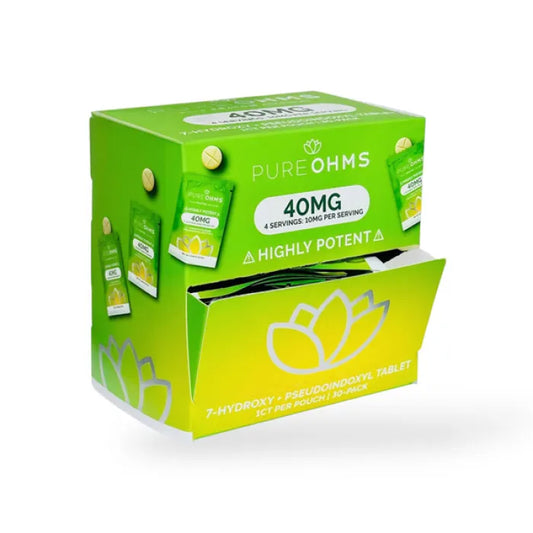 PUREOHMS 7HYDROXY + PSEUDO TABLETS 40MG 1PC 30CT - GREEN