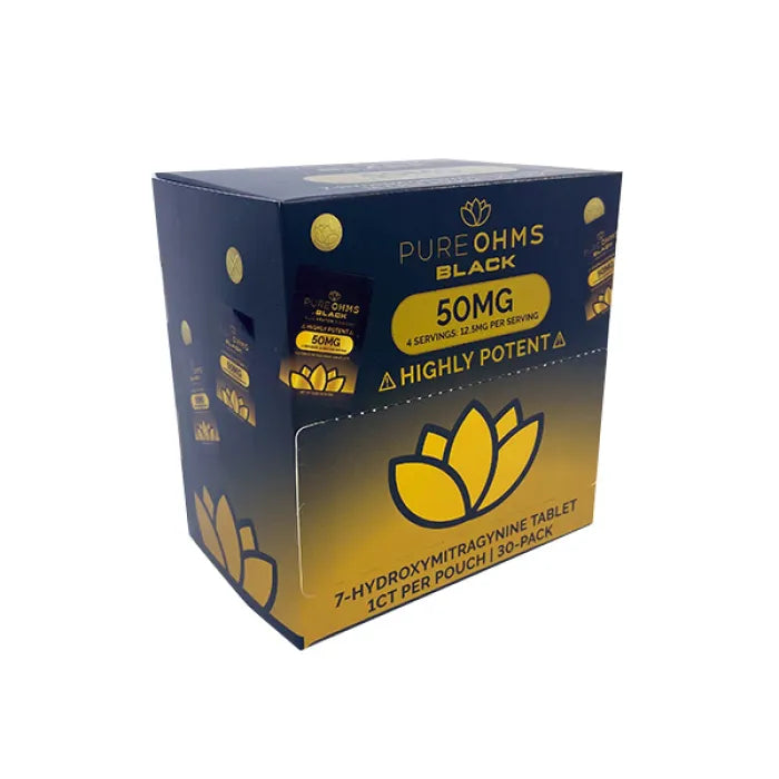 PUREOHMS 7OHMS TABLETS 50MG 30CT - BLACK
