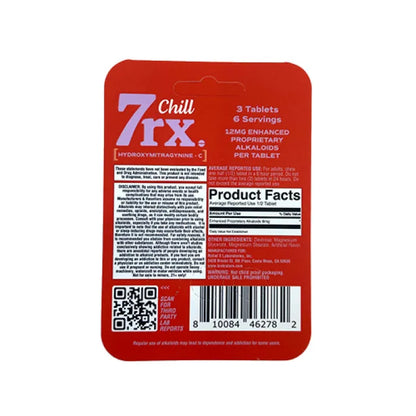 7RX CHILL KRATOM ALKALOID CAPSULES 12MG 3CT