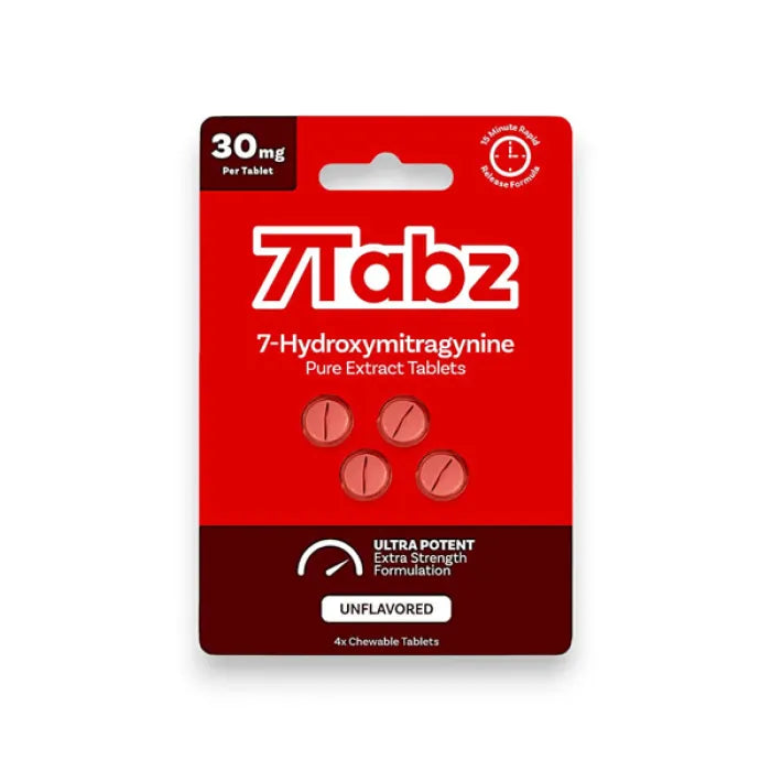 7TABZ KRATOM 7HYDROXY ULTRA POTENT TABLETS 30MG 4PC 10CT