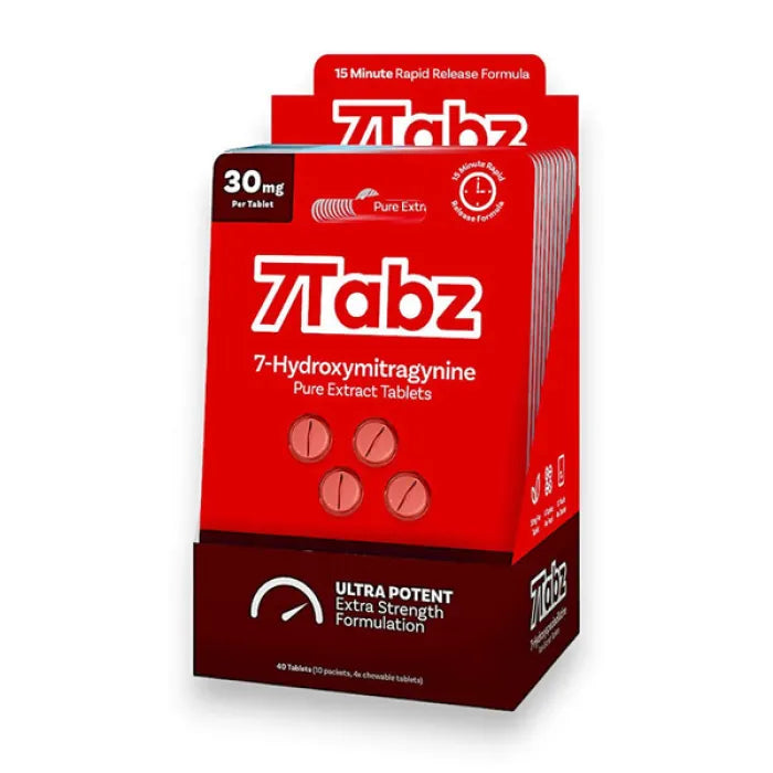 7TABZ KRATOM 7HYDROXY ULTRA POTENT TABLETS 30MG 4PC 10CT
