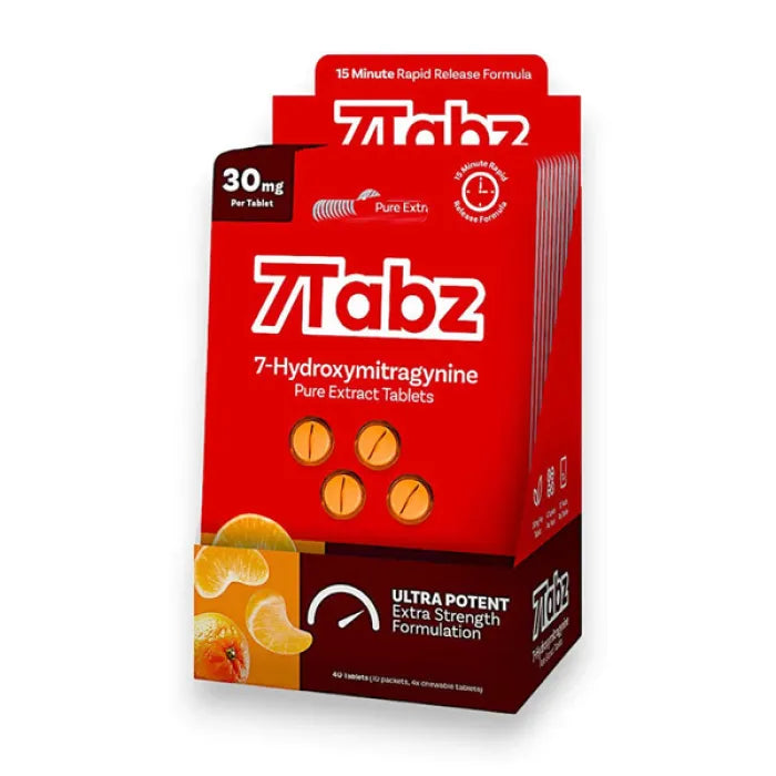 7TABZ KRATOM 7HYDROXY ULTRA POTENT TABLETS 30MG 4PC 10CT