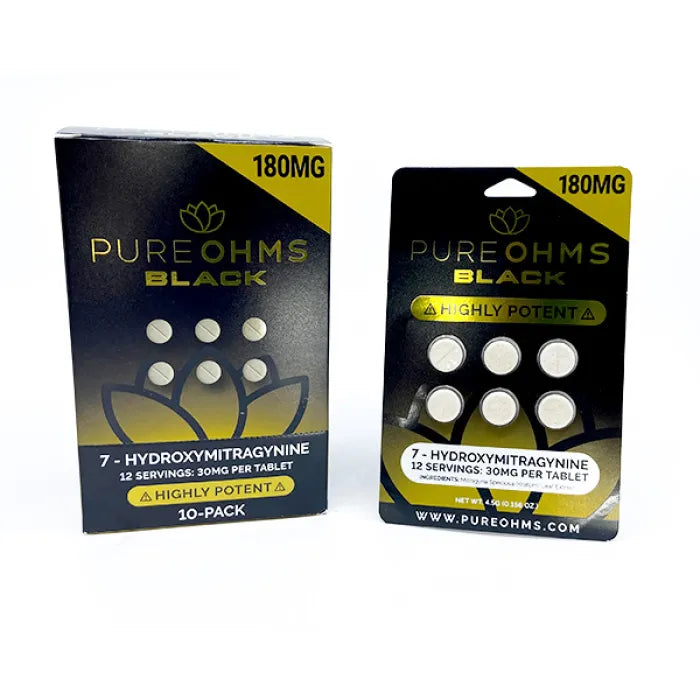 PUREOHMS 7OH TABLETS 30MG 10CT 6PC - BLACK