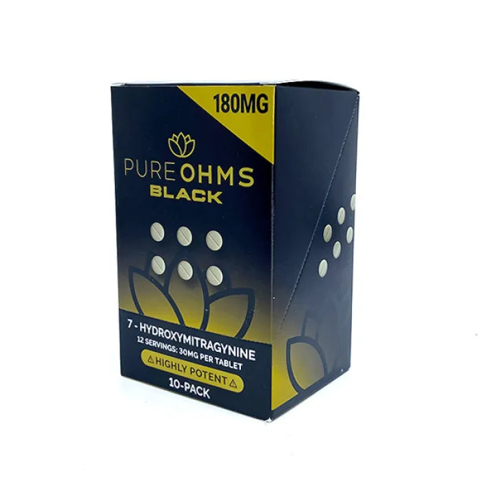 PUREOHMS 7OH TABLETS 30MG 10CT 6PC - BLACK