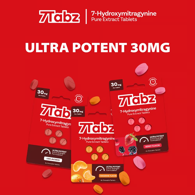 7TABZ KRATOM 7HYDROXY ULTRA POTENT TABLETS 30MG 4PC 10CT
