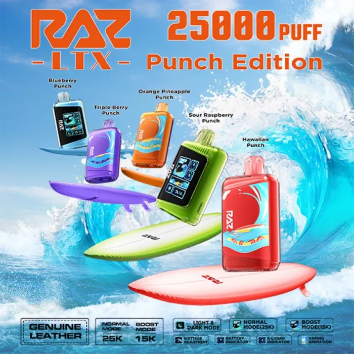 Raz Ltx 25k Disposables 5ct Punch Edition