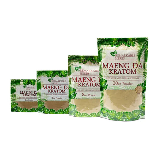 REMARKABLE HERBS RED MAENG DA POWDER 1OZ-3OZ-8OZ-20OZ